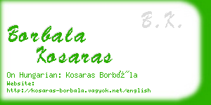 borbala kosaras business card